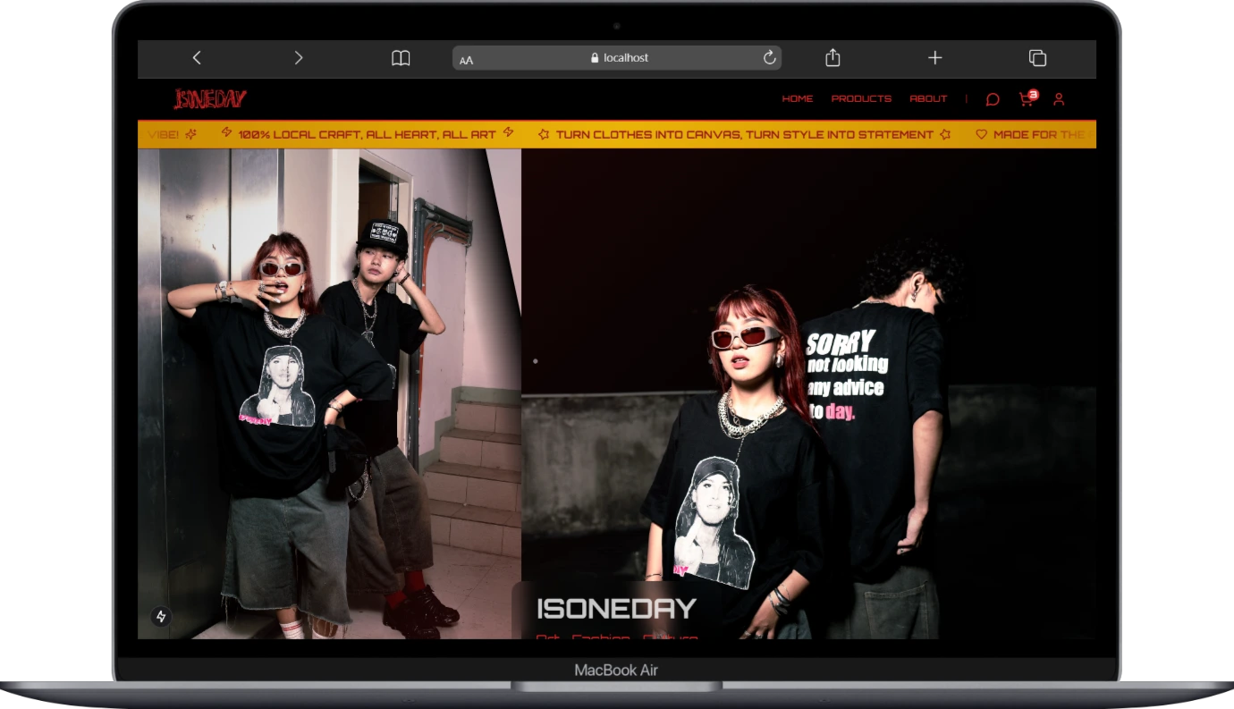 E-commerce Isoneday Studio Brand-image